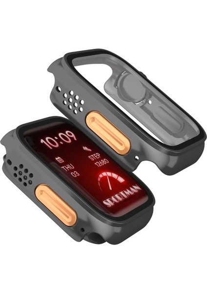 Ekran Koruyucu Kılıf+Cam Apple Watch Seri 10/42MM Uyumlu Ekran Koruyucu Kapak Değişimi Ultra Tampon