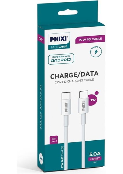 Basic CB412T Type-C To Type-C USB Şarj Kablosu fırsatları