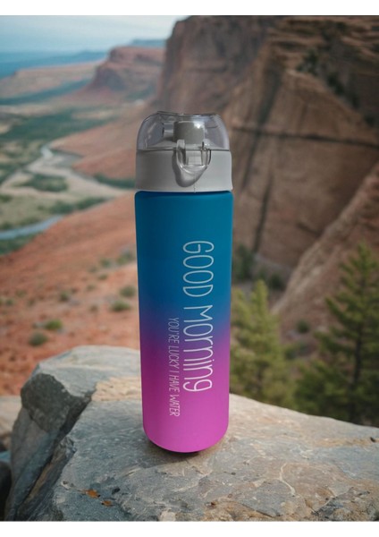 500ML Motivasyonlu Baskılı Mat Su Şişesi, Mavi Renk fiyatları