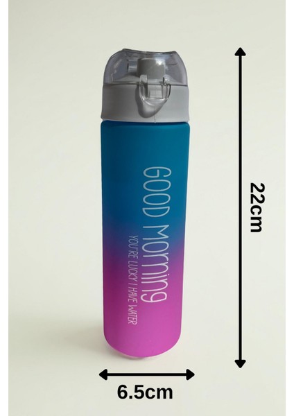 500ML Motivasyonlu Baskılı Mat Su Şişesi, Mavi Renk modelleri