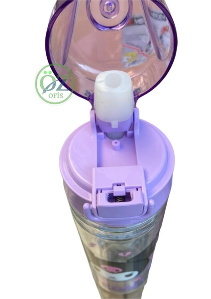 Lisanslı Kuromi Tritan Matara 500 ml ve 2 Katlı Beslenme Kabı Yemek 2'li Set modelleri