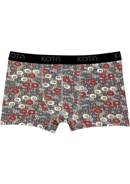 Iç Giyim Kota (6 Adet) Erkek Baskılı Likralı Boxer