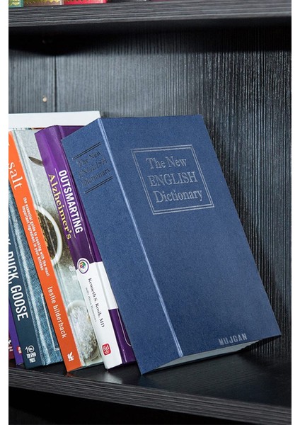 Lacivert Renkli Kitap Görünümlü Gizli Kasa, Güvenli Saklama Çözümü fırsatları