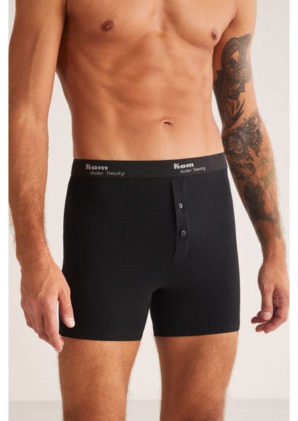 Iç Giyim ( 3 Adet) Kom Long Çift Düğmeli Uzun Erkek Boxer fiyatları