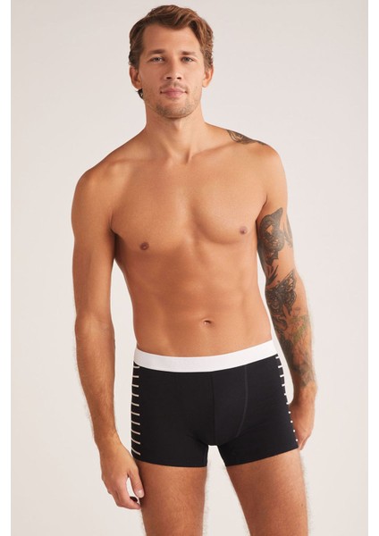 Iç Giyim Kom Contra Pamuklu Modal Parçalı Erkek Boxer (4 Adet )