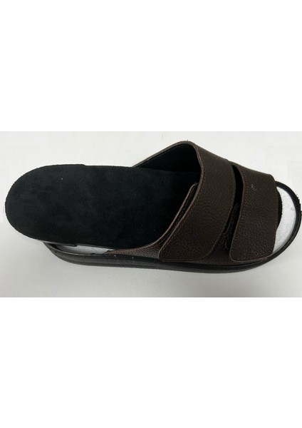 Ortopedik Demonte Hallux Valkus Terliği Kadın Kahverengi Tabanlık Terliği