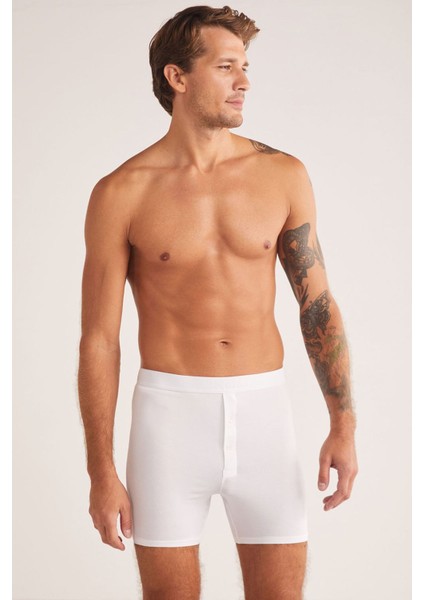 Iç Giyim ( 3 Adet) Kom Legend Çift Düğmeli Uzun Erkek Boxer