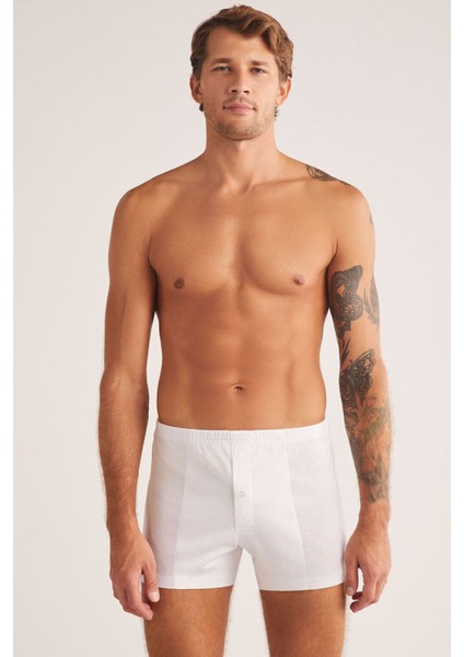 Iç Giyim Kom Elite Pamuk Merserize Erkek Boxer (4 Adet )