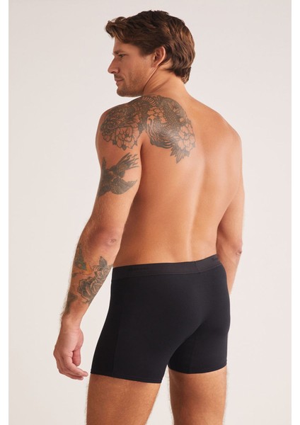 Iç Giyim Kom Ince Bel Davide Pamuklu Basic Erkek Boxer (4 Adet ) modelleri