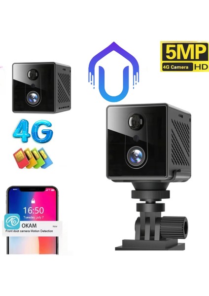 Pır Sensörlü Mikro Şarjlı 1080P Full Hd Kamera - Hayalet Kızılötesi Gece Görüşlü 4GLI SIM KARTLI indirimleri