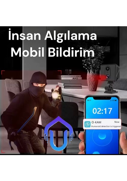 Pır Sensörlü Mikro Şarjlı 1080P Full Hd Kamera - Hayalet Kızılötesi Gece Görüşlü 4GLI SIM KARTLI