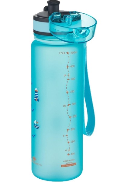 Turkuaz Figürlü 500 ml Çocuk Su Matarası, Dayanıklı ve Sağlıklı Içecek Şişesi fiyatları