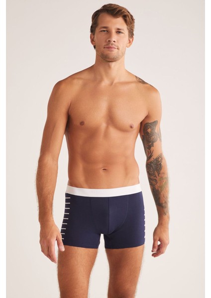 Iç Giyim Kom Contra Pamuklu Modal Parçalı Erkek Boxer (4 Adet )