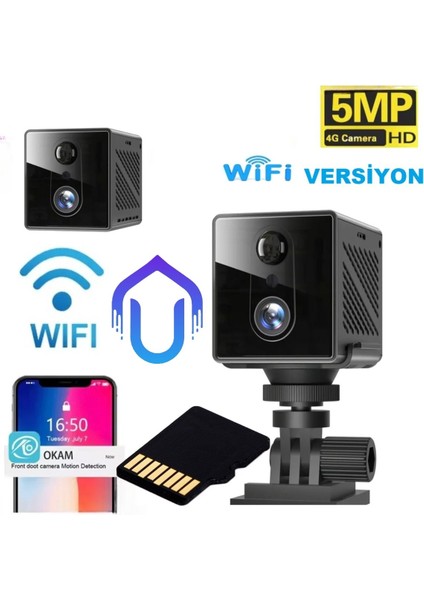 Pır Sensörlü Mikro Şarjlı 1080P Full Hd Kamera - Hayalet Kızılötesi Gece Görüşlü WIFILI