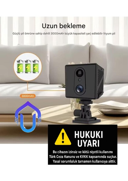 Pır Sensörlü Mikro Şarjlı 1080P Full Hd Kamera - Hayalet Kızılötesi Gece Görüşlü WIFILI indirimleri