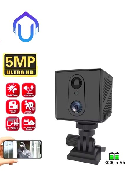 Pır Sensörlü Mikro Şarjlı 1080P Full Hd Kamera - Hayalet Kızılötesi Gece Görüşlü WIFILI