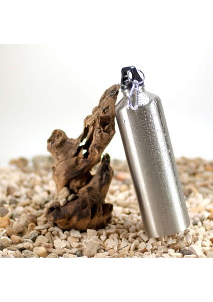 Dayanıklı Çelik ve Gümüş Matara, Şık ve Hafif Seyahat Aksesuarı