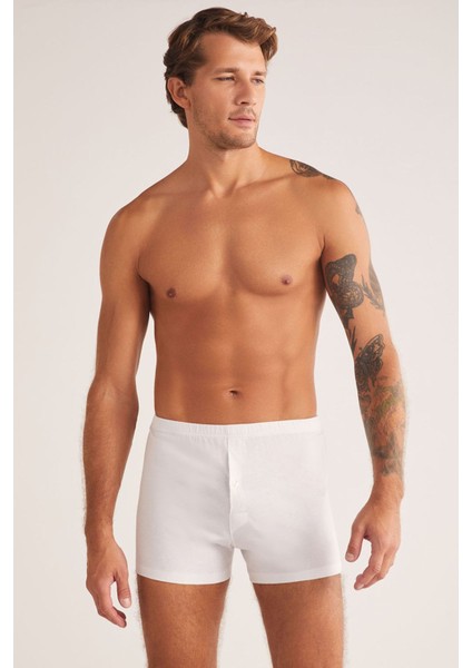 Iç Giyim Kom Ince Bel Davide Pamuklu Basic Erkek Boxer (4 Adet )