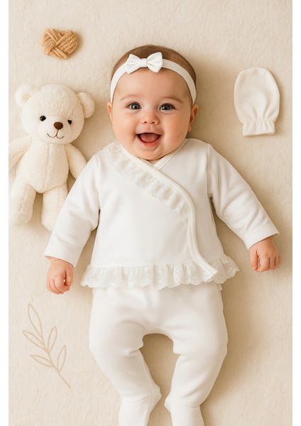 0-3 Ay Kız Bebek Yeni Doğan Dantelli fırfırlı 10'lu Hastane Çıkışı Zıbın Seti Seti fiyatları