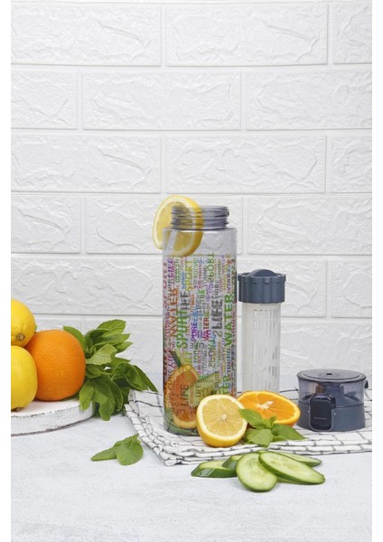 Desenli, Kilitli, Süzgeçli, Taşınabilir, 800 ml Sporcu ve Diyet Matara fiyatları