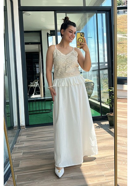 Askılı Keten Elbise fiyatları