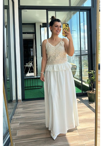 Askılı Keten Elbise indirimleri