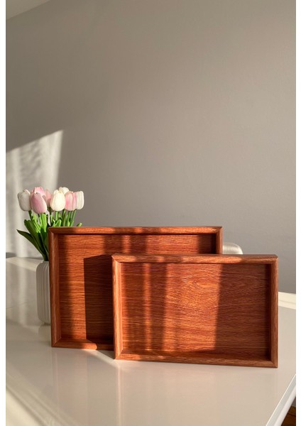 Akasya 2’li Dikdörtgen Tepsi / Sunum Tepsisi