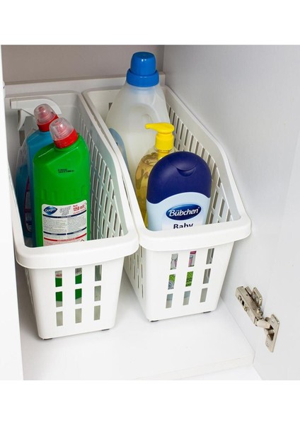 2'li Beyaz Tekerlekli Dolap Içi Düzenleyici Sepetler, Pratik ve Şık Organizatörler fırsatları