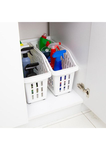 2'li Beyaz Tekerlekli Dolap Içi Düzenleyici Sepetler, Pratik ve Şık Organizatörler indirimleri