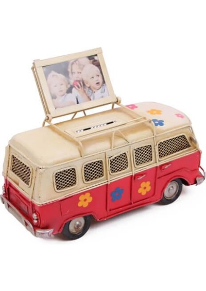 Dekoratif Metal Minibüs Çerçeveli ve Kumbaralı (800800)