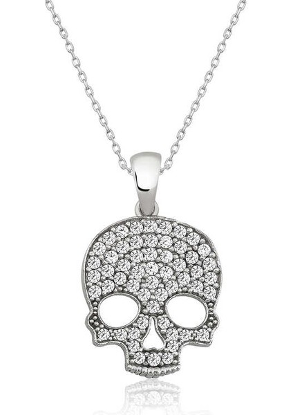 Mulvxeasy EASY02 925 Ayar Kuru Kafa Kadın Kolye T4378 (8585) (Mulvix)