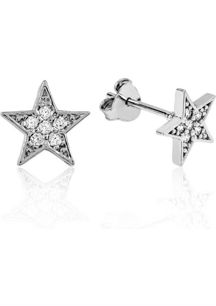 Mulvxeasy EASY02 925 Ayar Yıldız Çivili Küpe EA1160079 (8585) (Mulvix)