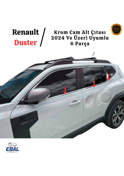 Renault Duster 2024 ve Üzeri Model Için Krom Cam Alt Çıtası 6 Parça Paslanmaz Çelik fırsatları