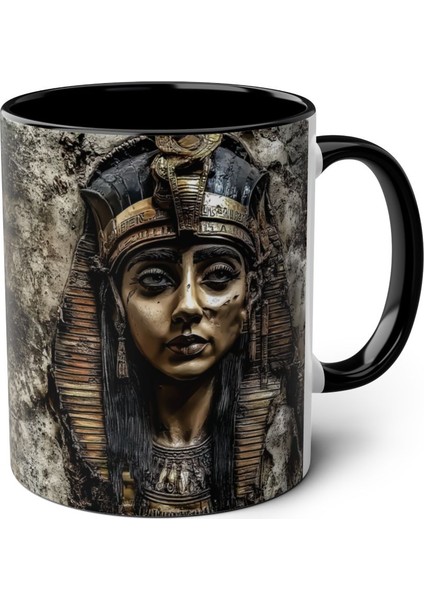 Antik Mısır Tanrıçası Temalı Baskılı Kupa