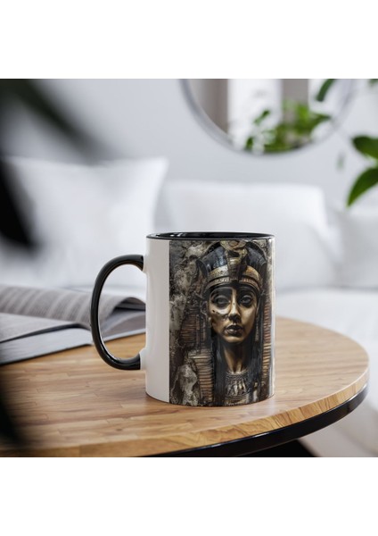 Antik Mısır Tanrıçası Temalı Baskılı Kupa