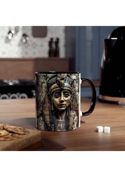 Antik Mısır Tanrıçası Temalı Baskılı Kupa