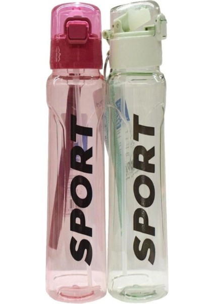 Pembe Solo Pipetli Matara 700 Ml, Şık ve Pratik Içme Çözümü