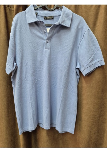 Açık Mavi Polo Yaka Erkek Tişört