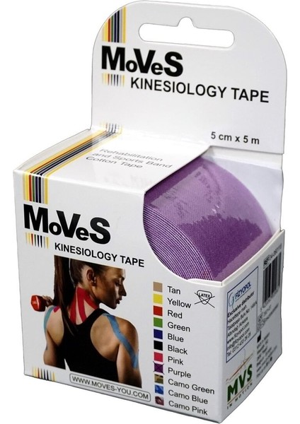 Mor Lila Renkli Kinezyo Tape Band, Esneklik ve Konfor Sağlar