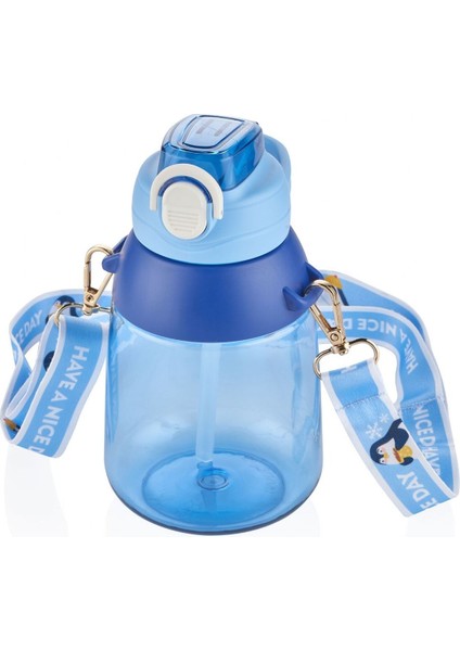 800 ml Mavi Askılı Günlük Spor ve Okul Içme Suyu Şişesi
