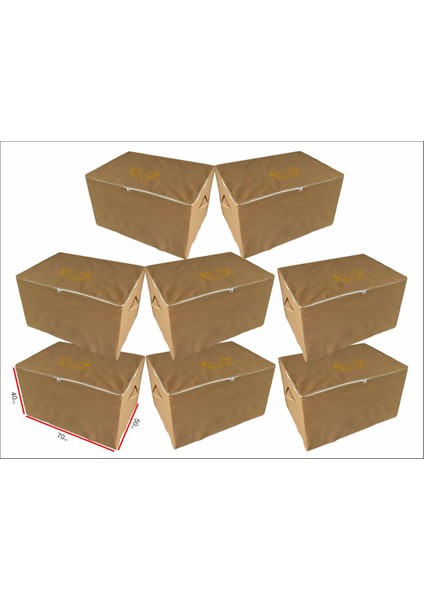Kahverengi Mega Yorgan Hurç 8'li Set, 70X50X40 Cm, Şık ve Kullanışlı Ürün.