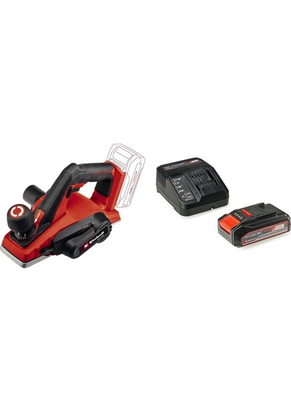 Te-Pl 18/82 Li - Solo, Akülü Planya ve Einhell 18V 2,5 Ah Pxc Starter Kit (Başlangıç Seti)