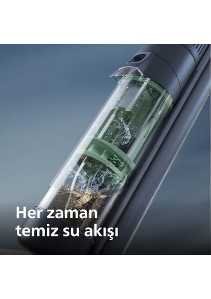 7000 Aquatrio Kablosuz Süpürge: 3'ü 1 Arada, Kendi Kendini Temizleme, 25 Dk Çalışma, Uzun Aralık Aparatı, Kombinasyon Başlığı, Zemin Solüsyonu, 80M² Alan (XW7263/11) fiyatları