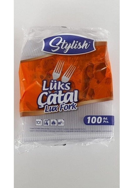 Plastik Çatal Lüks 100'LÜ