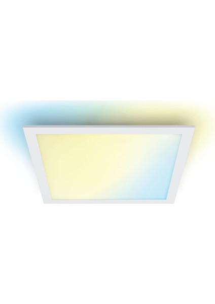 Panel Tavan Lambası Ayarlanabilir Beyaz, Kısılabilir, 1000 Lm, Sıcak Ila Soğuk Beyaz, Kare, Wi-Fi Üzerinden Uygulama/ses ile Akıllı Kontrol, Beyaz