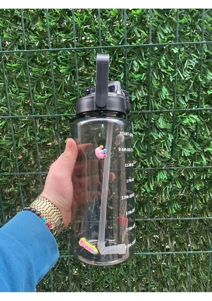 Şeffaf 2000 ml Motivasyon Matara, Bpa Içermez, Sticker Hediye ile Sağlıklı Su Şişesi fiyatları