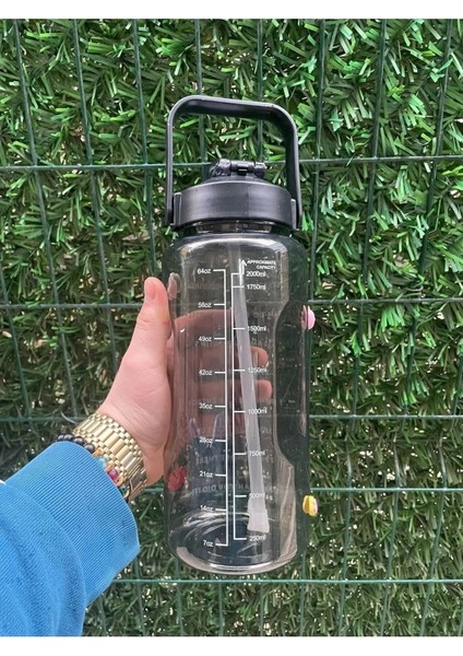 Şeffaf 2000 ml Motivasyon Matara, Bpa Içermez, Sticker Hediye ile Sağlıklı Su Şişesi modelleri