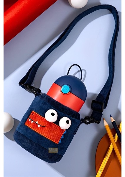 300ML Çocuklar Için Sevimli Hayvanlar Pipetli Çelik Termos Mavi fiyatları