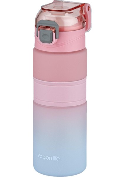 Çift Renk 600ML Kaydırmaz Silikon Su Matarası, Pipetsiz, Rahat Içim