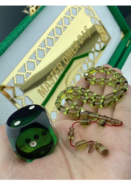 Ömer Daş Özel Kutulu Patinli Zar Kehribar fırsatları